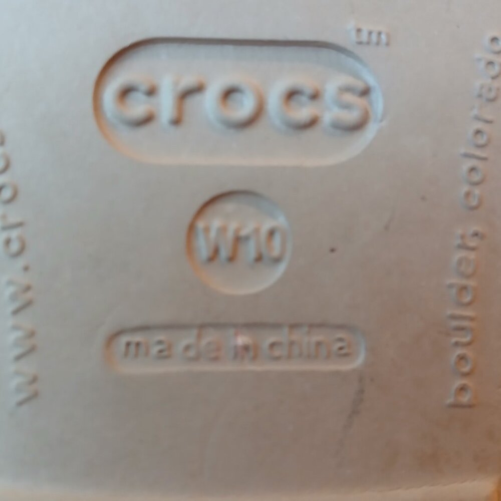 NWOT CROCS Patricia Wedge Tan Strappy Slip-On Coastal Sandals - Picture 11 of 12
